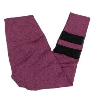 Onzie Flow Maroon Comfortable Exercise Activewear Workout Leggings M/L